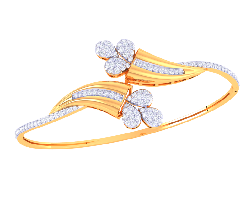 3D Printable Jewelry design of Bangle with diamonds Modèle 3D .c4d .max .obj .3ds .fbx .stl .blend 