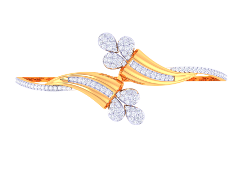 3D Printable Jewelry design of Bangle with diamonds Modèle 3D