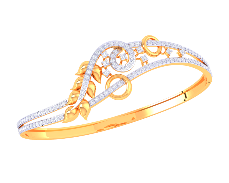 3D Printable Jewelry design of Bangle with diamonds Modèle 3D .c4d .max .obj .3ds .fbx .stl .blend 