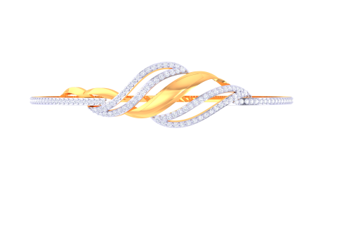 3D Printable Jewelry design of Bangle with diamonds Modèle 3D