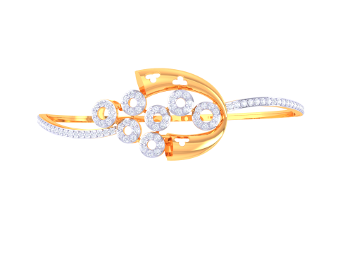 3D Printable Jewelry design of Bangle with diamonds Modèle 3D