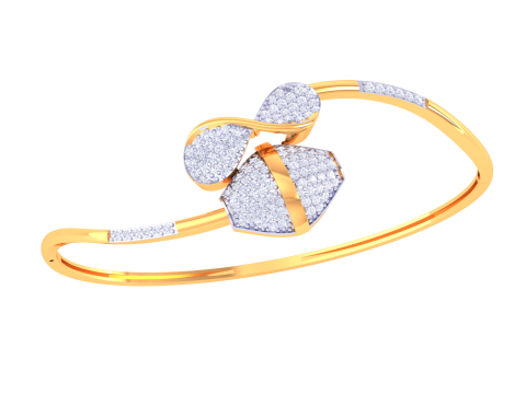 3D Printable Jewelry design of Bangle with diamonds Model 3D