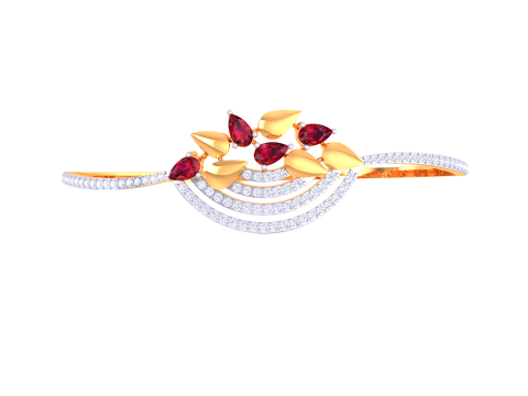 3D Printable Jewelry design of Bangle with diamonds Modelo 3D