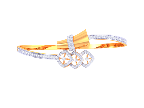 3D Printable Jewelry design of Bangle with diamonds Modèle 3D
