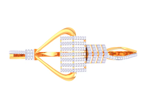 3D Printable Jewelry design of Bangle with diamonds 3D Model