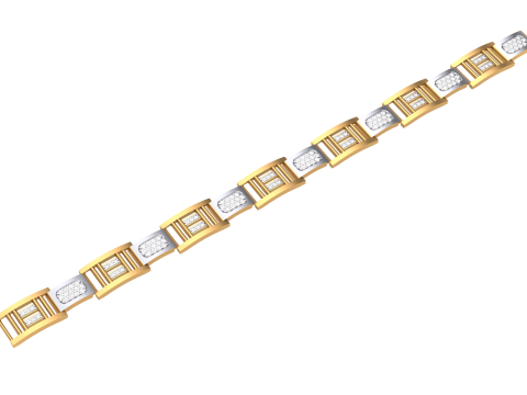 3D Printable Jewelry design of Bracelet with diamonds 3D Model