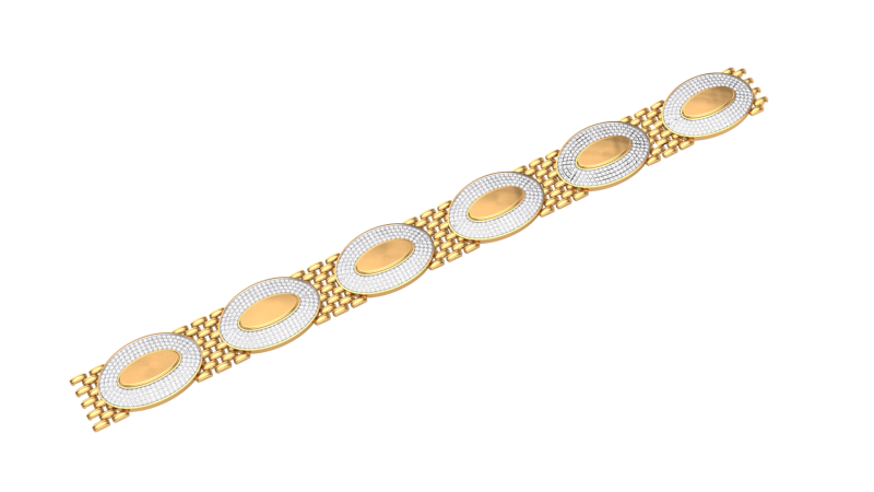 3D Printable Jewelry design of Bracelet with diamonds 3Dモデル .c4d .max .obj .3ds .fbx .stl .blend 