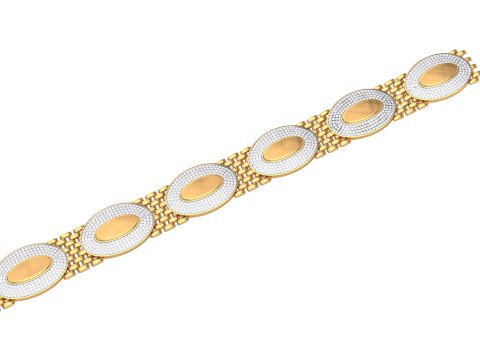 3D Printable Jewelry design of Bracelet with diamonds 3D Модель