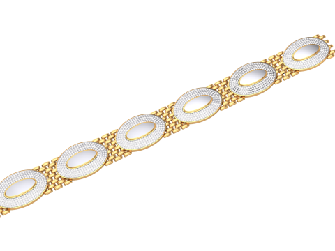 3D Printable Jewelry design of Bracelet with diamonds 3Dモデル