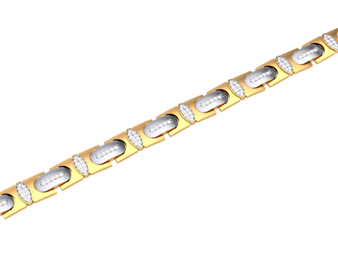 3D Printable Jewelry design of Bracelet with diamonds 3D Модель