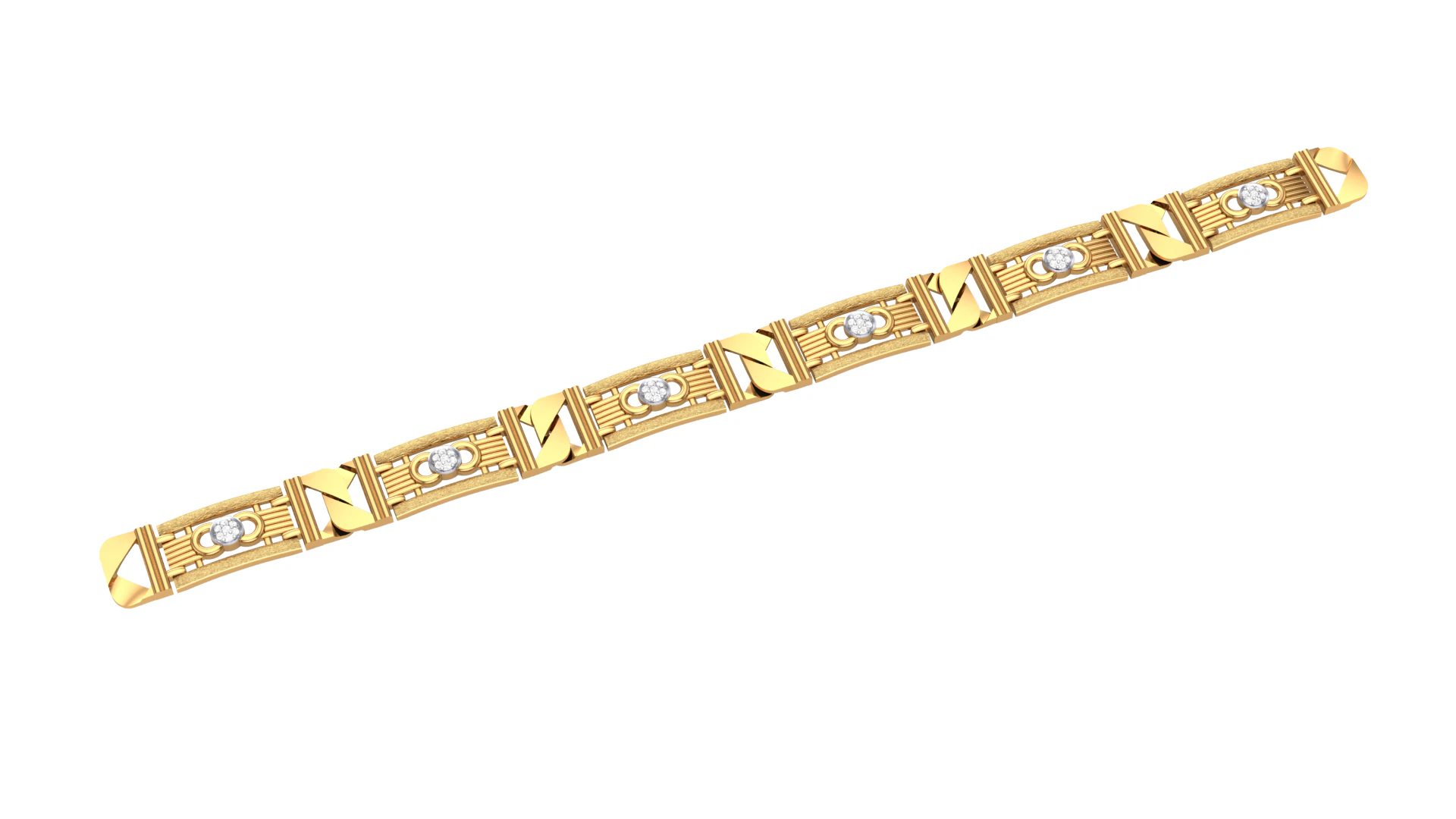 3D Printable Jewelry design of Bracelet with diamonds 3D Model .c4d .max .obj .3ds .fbx .stl .blend 