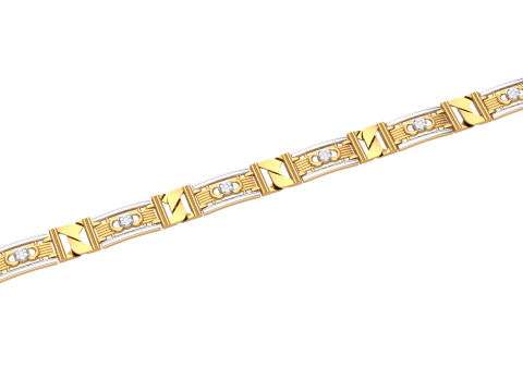 3D Printable Jewelry design of Bracelet with diamonds 3D Modell