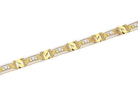 3D Printable Jewelry design of Bracelet with diamonds 3D Model