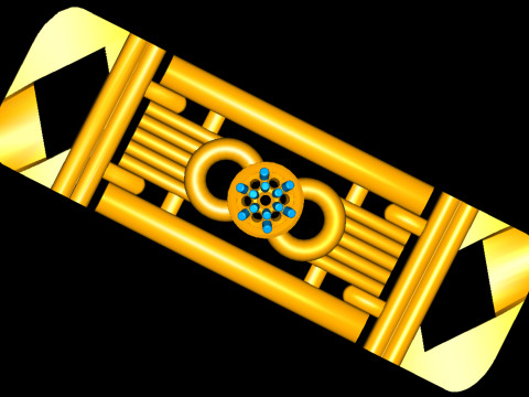 3D Printable Jewelry design of Bracelet with diamonds 3D Modell