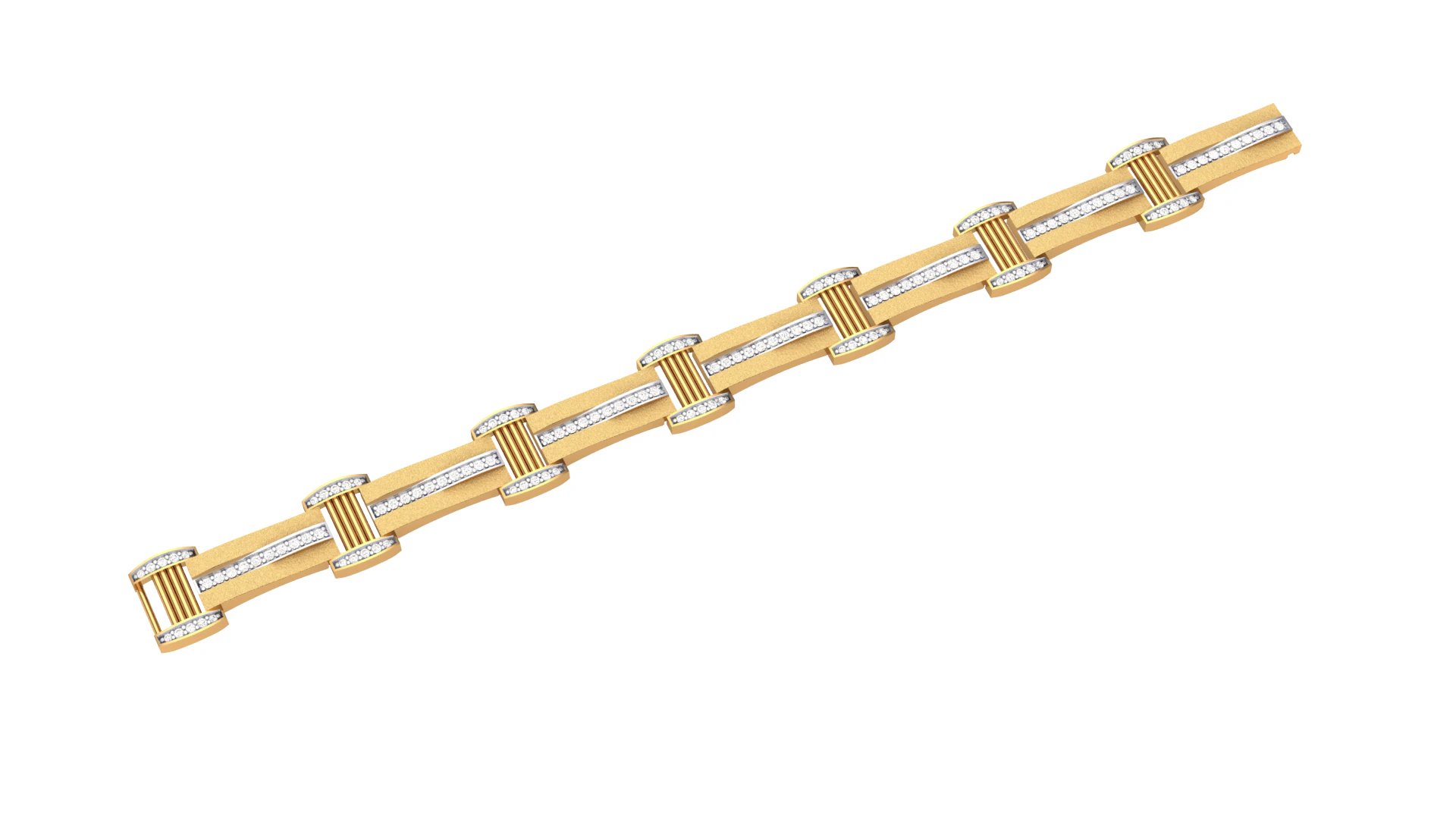 3D Printable Jewelry design of Bracelet with diamonds 3D Model .c4d .max .obj .3ds .fbx .stl .blend 