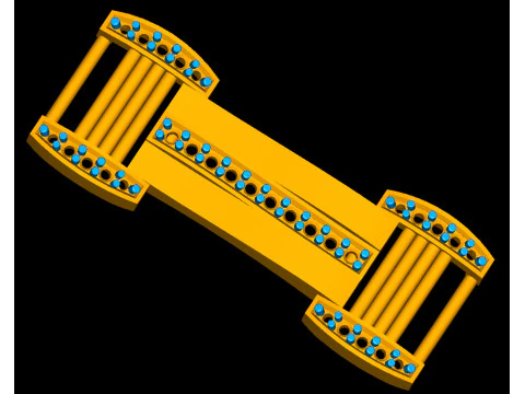 3D Printable Jewelry design of Bracelet with diamonds 3D Model