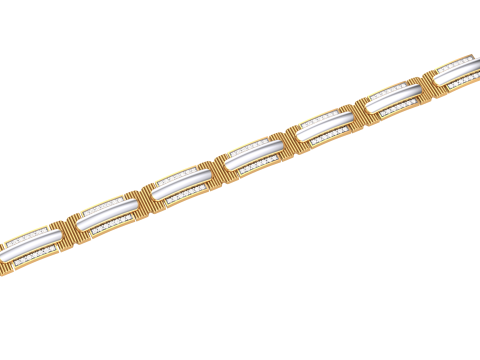 3D Printable Jewelry design of Bracelet with diamonds 3D Modell
