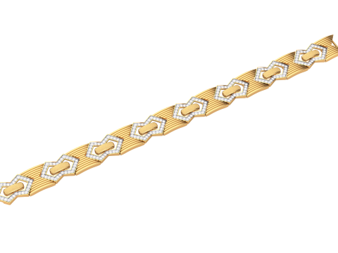 3D Printable Jewelry design of Bracelet with diamonds 3D Модель