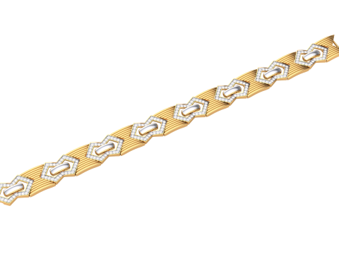3D Printable Jewelry design of Bracelet with diamonds 3D 模型