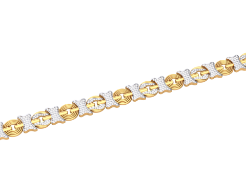 3D Printable Jewelry design of Bracelet with diamonds 3D Модель
