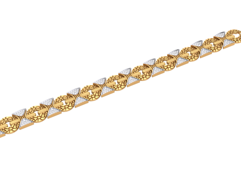 3D Printable Jewelry design of Bracelet with diamonds 3D Модель