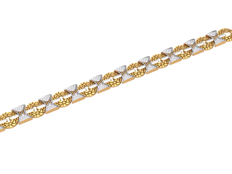 3D Printable Jewelry design of Bracelet with diamonds 3D Model
