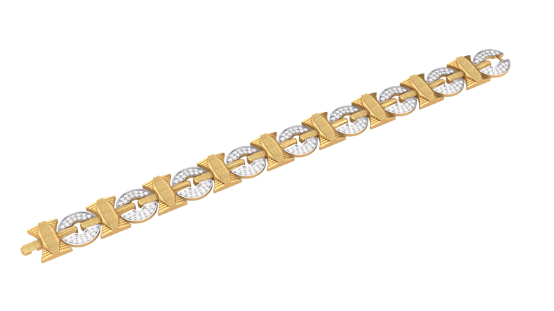 3D Printable Jewelry design of Bracelet with diamonds 3Dモデル .c4d .max .obj .3ds .fbx .stl .blend