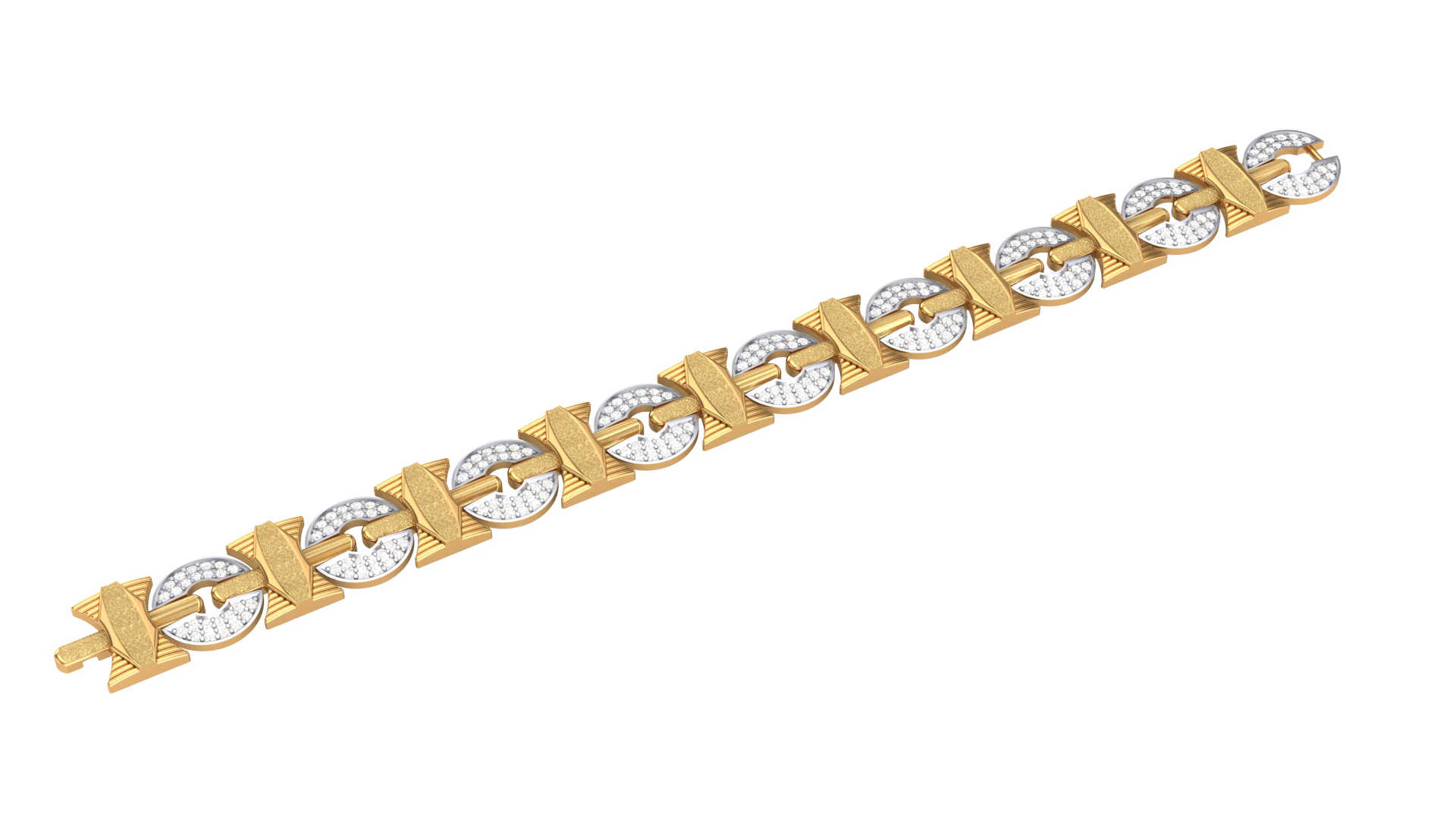 3D Printable Jewelry design of Bracelet with diamonds 3D Model .c4d .max .obj .3ds .fbx .stl .blend 