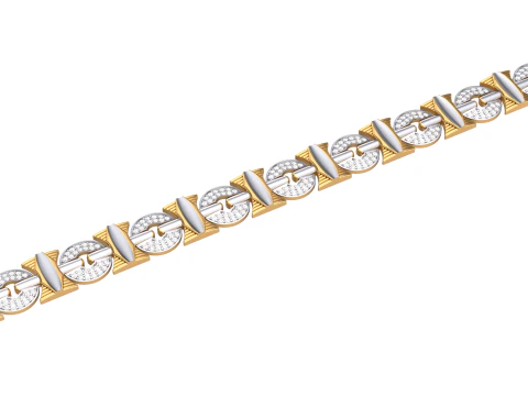 3D Printable Jewelry design of Bracelet with diamonds 3D Model
