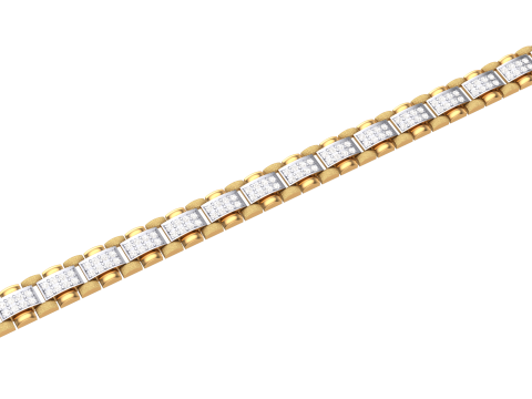 3D Printable Jewelry design of Bracelet with diamonds 3D Model
