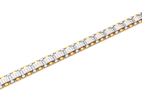 3D Printable Jewelry design of Bracelet with diamonds 3D Modell