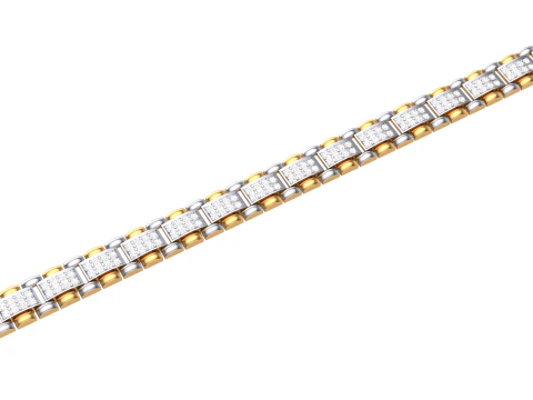 3D Printable Jewelry design of Bracelet with diamonds 3D Model