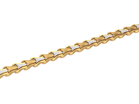 3D Printable Jewelry design of Bracelet with diamonds 3D 모델