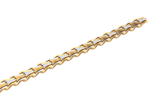 3D Printable Jewelry design of Bracelet with diamonds 3D Model