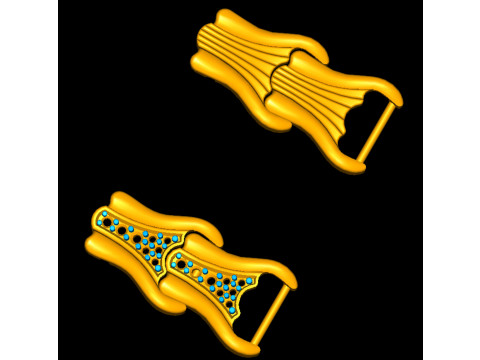 3D Printable Jewelry design of Bracelet with diamonds 3D Model