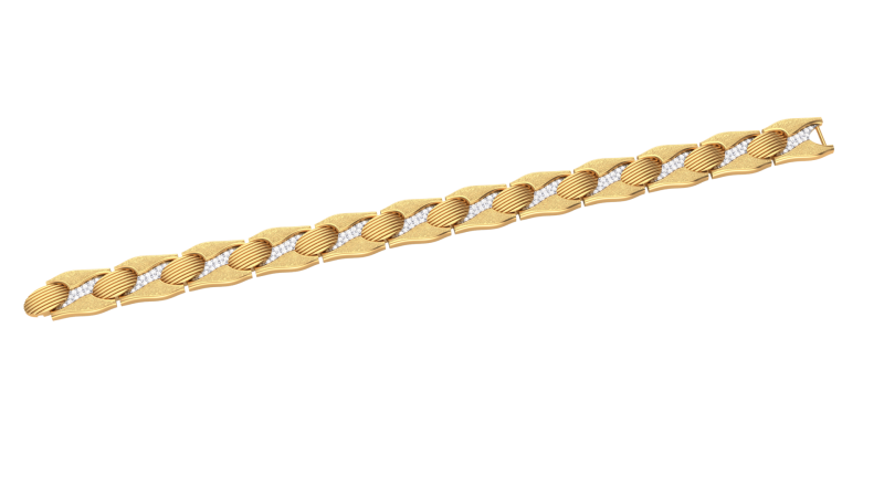 3D Printable Jewelry design of Bracelet with diamonds 3D Model .c4d .max .obj .3ds .fbx .stl .blend 