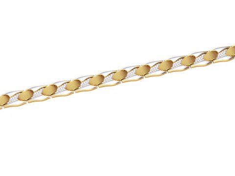 3D Printable Jewelry design of Bracelet with diamonds 3D Model