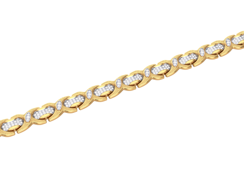 3D Printable Jewelry design of Bracelet with diamonds 3D 모델