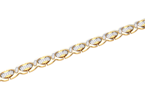 3D Printable Jewelry design of Bracelet with diamonds 3D Модель