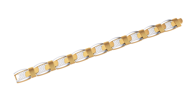 3D Printable Jewelry design of Bracelet with diamonds 3D Model .c4d .max .obj .3ds .fbx .stl .blend 
