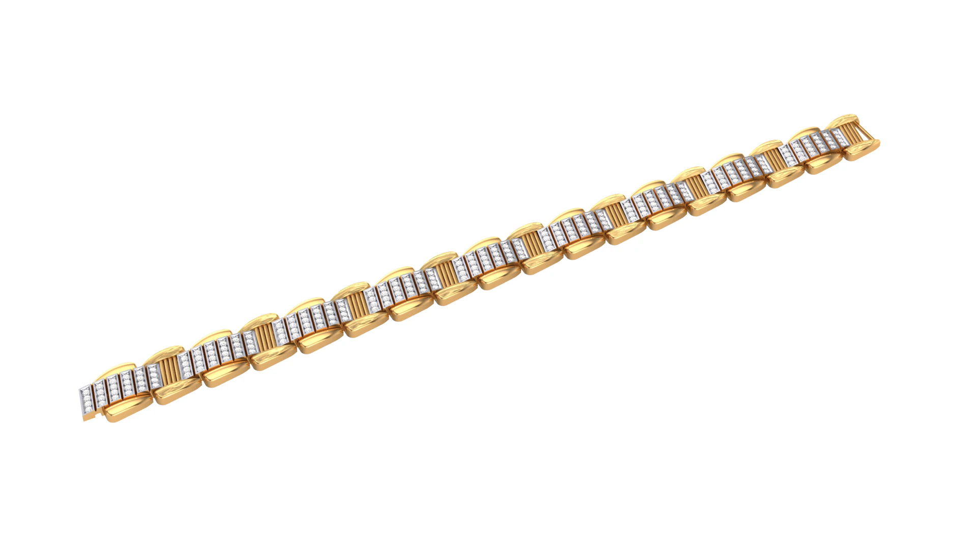 3D Printable Jewelry design of Bracelet with diamonds 3D Model .c4d .max .obj .3ds .fbx .stl .blend 