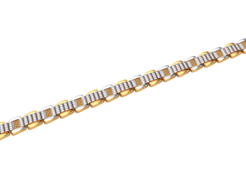 3D Printable Jewelry design of Bracelet with diamonds 3D Modell