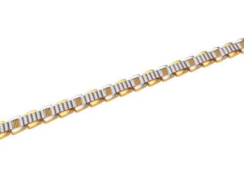 3D Printable Jewelry design of Bracelet with diamonds 3D Model