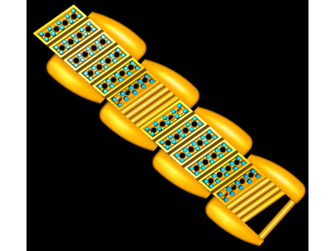 3D Printable Jewelry design of Bracelet with diamonds 3D Modell