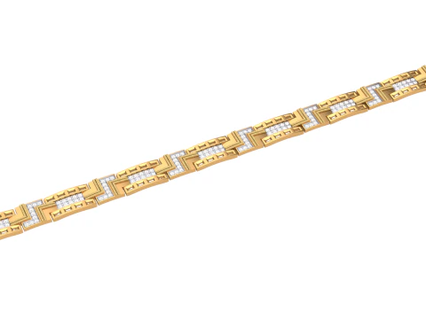 3D Printable Jewelry design of Bracelet with diamonds 3D Model