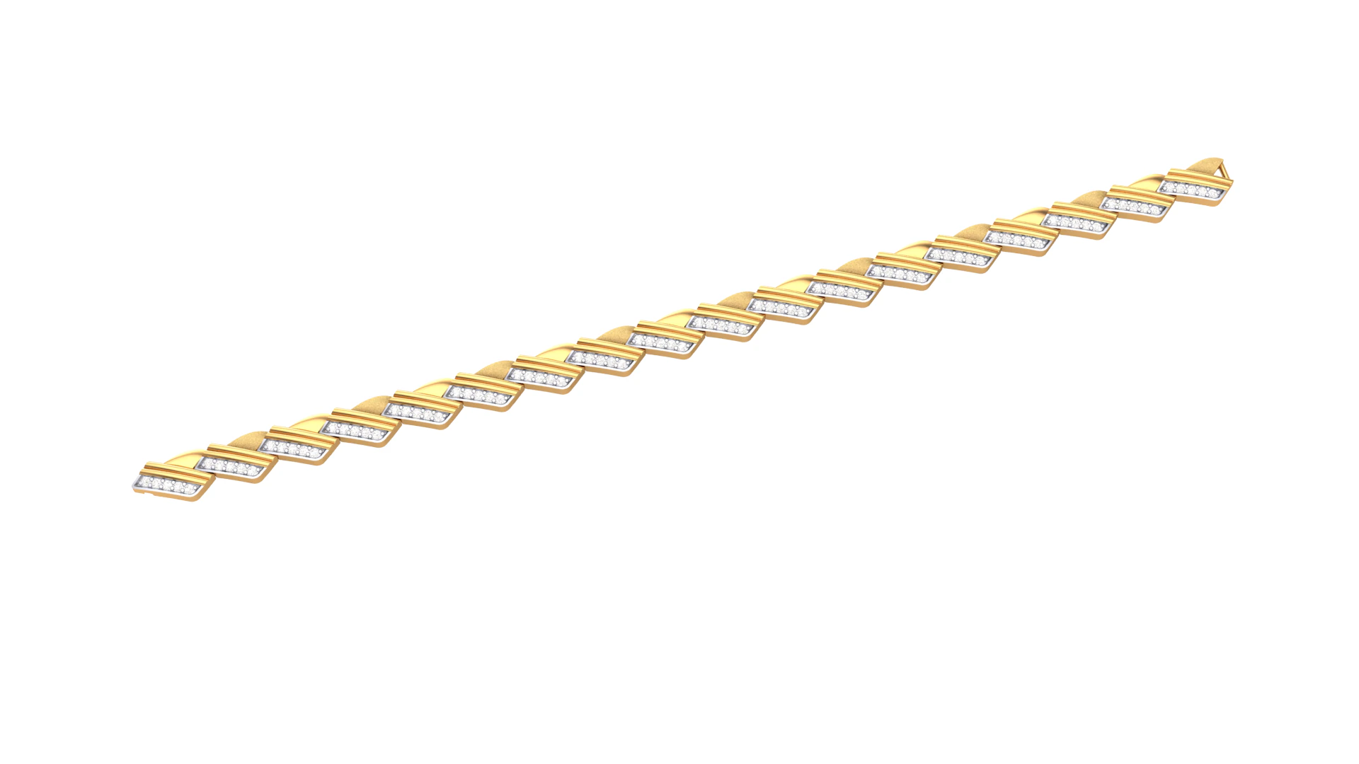 3D Printable Jewelry design of Bracelet with diamonds 3D Model .c4d .max .obj .3ds .fbx .stl .blend