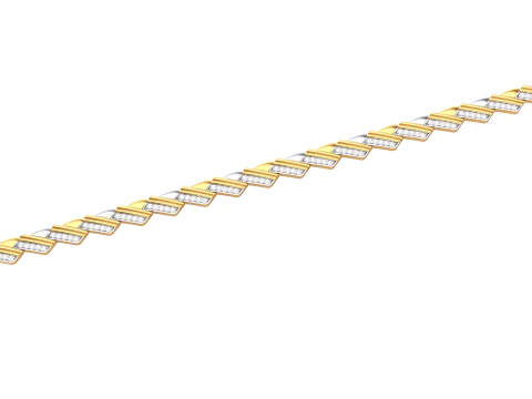 3D Printable Jewelry design of Bracelet with diamonds 3D Model