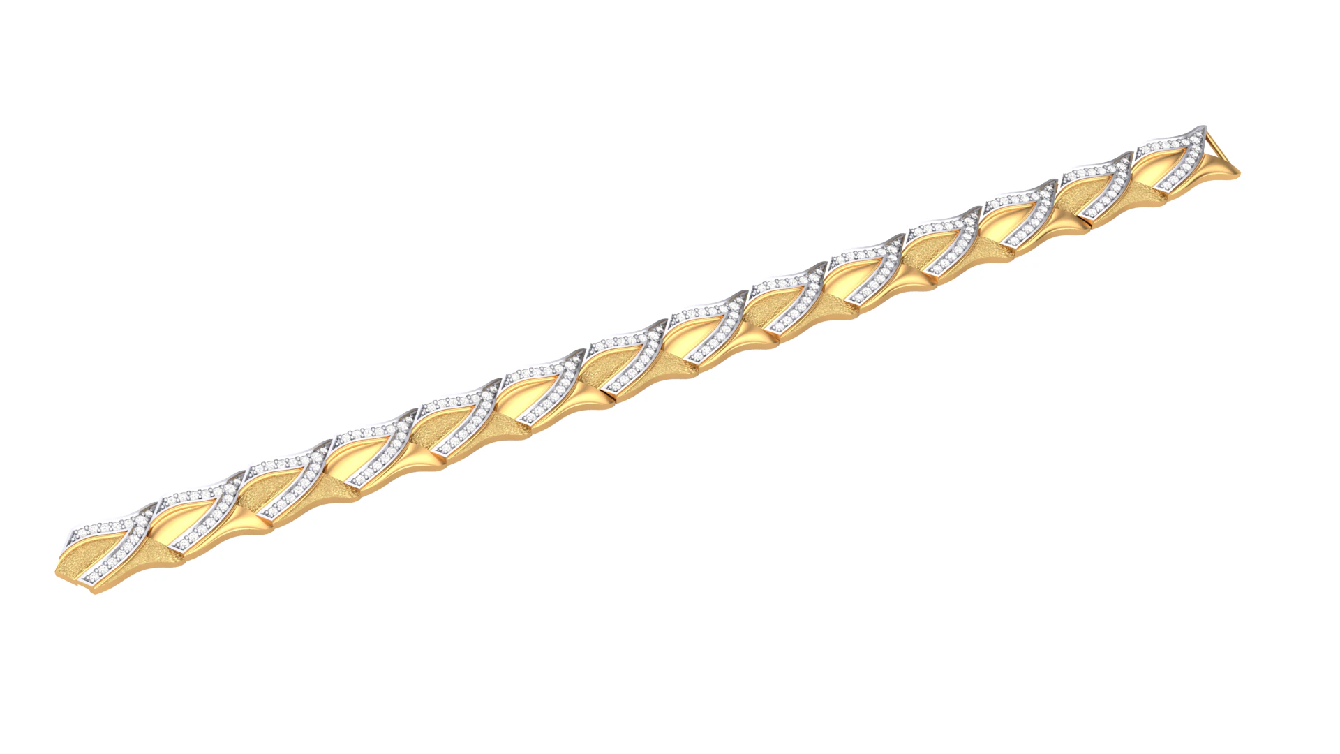 3D Printable Jewelry design of Bracelet with diamonds 3D Model .c4d .max .obj .3ds .fbx .stl .blend 