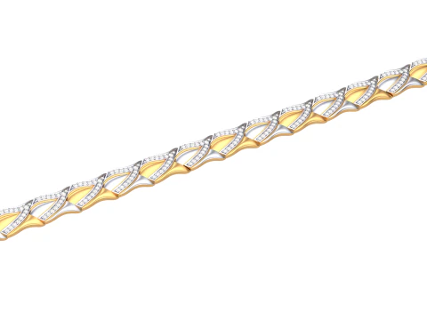 3D Printable Jewelry design of Bracelet with diamonds 3D Model