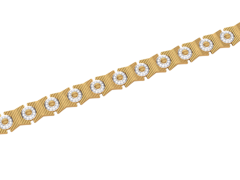 3D Printable Jewelry design of Bracelet with diamonds 3D Model